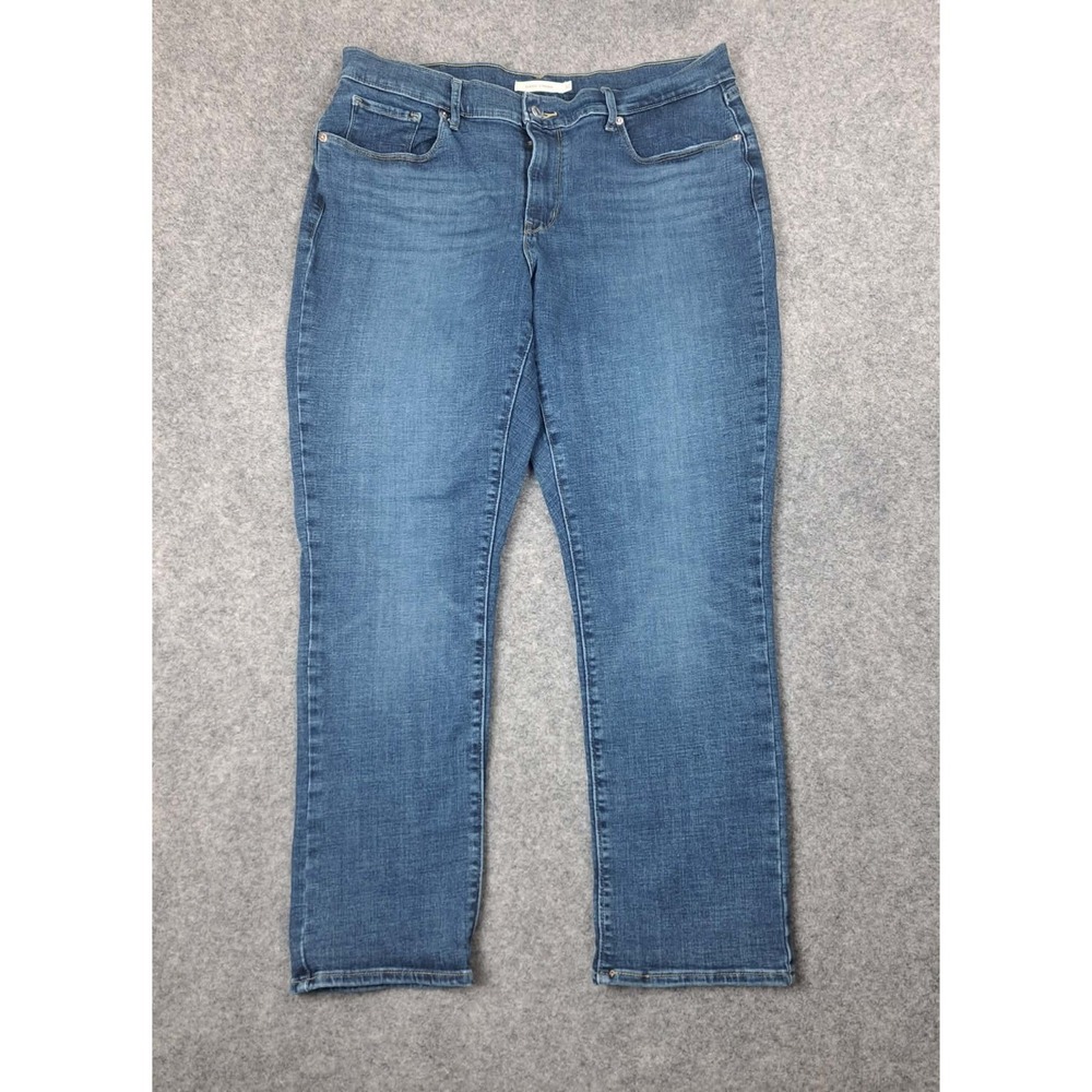 Levis Strauss Jeans Women 32 Classic Straight Leg Blue Denim Stretch 5 Pockets